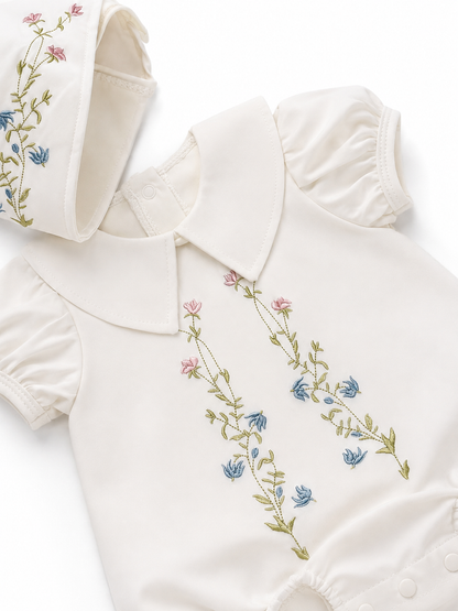 Body con flores bordadas